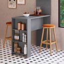 Ver imagem 1 de Bancada de Cozinha Luna 3 Prateleiras Cinza - Irm Móveis