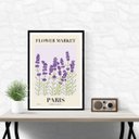 Ver imagem 1 de Quadro Flower Market Paris - Lavanda 24x18cm - com Vidro:moldura Preta