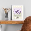 Ver imagem 2 de Quadro Flower Market Paris - Lavanda 24x18cm - com Vidro:moldura Preta