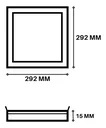 Ver imagem 3 de Kit 6 Plafon Luminária Led Quadrado Embutir 24w 3000k/6500k Cor:3000k