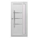 Ver imagem 1 de Porta pivotante c/visor e friso lambril Branco "D" 230x110