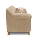 Ver imagem 7 de Sofá 2 Lugares Pé de Madeira Julieta 160 Cm Suede Bege S04 - D'Rossi
