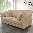 Ver imagem 2 de Sofá 2 Lugares Pé de Madeira Julieta 160 Cm Suede Bege S04 - D'Rossi