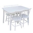 Ver imagem 1 de Jogo de Jantar Colonial Brisa Mesa 110x80 Cm + 04 Cadeiras Branca Rustico