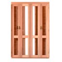 Ver imagem 2 de Porta Balcão Pantográfica Semi-panorâmica com Veneziana Reto de Eucalipto Bat.14 Cm Esel - 216ax150l