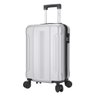Mala de Bordo Abs para Viagem Cruzeiro Jabaquara 203 Cadeado Integrado Rodas Duplas Giro 360º Prata - 1