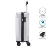 Mala de Bordo Abs para Viagem Cruzeiro Jabaquara 203 Cadeado Integrado Rodas Duplas Giro 360º Prata - 2