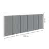 Cabeceira Cama Box Casal Queen Painel Estofada 1,6m: Cinza - 3
