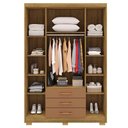 Ver imagem 2 de Guarda Roupa Solteiro 120 Cm 4 Portas 10088 Nature Camarim Vlr Nature Camarim