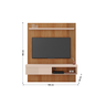 Painel para Tv Moderno até 55 Polegadas Suspenso Sala Quarto Ripado Rack Cor Freijo/off White - 5