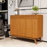 Balcão Aparador Buffet Florence Ripado Mdf 3 Porta Pé Palito:nature - 2