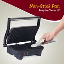 Ver imagem 7 de Elite Gourmet Epn-2976 Grill & Panini Press 2-slice 1.25” Preto