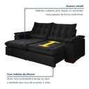 Ver imagem 3 de Sofá Valencia 3 Lugares Retrátil e Reclinável 230cm Preto Veludo