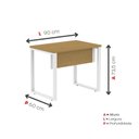 Ver imagem 4 de Escrivaninha Mesa Escritório P25 90cm Samba e Branco Marrom