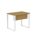 Ver imagem 3 de Escrivaninha Mesa Escritório P25 90cm Samba e Branco Marrom