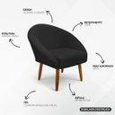 Ver imagem 3 de Kit 2 Poltronas Decorativa para Sala Recepção Manicure Consultório Stella Suede