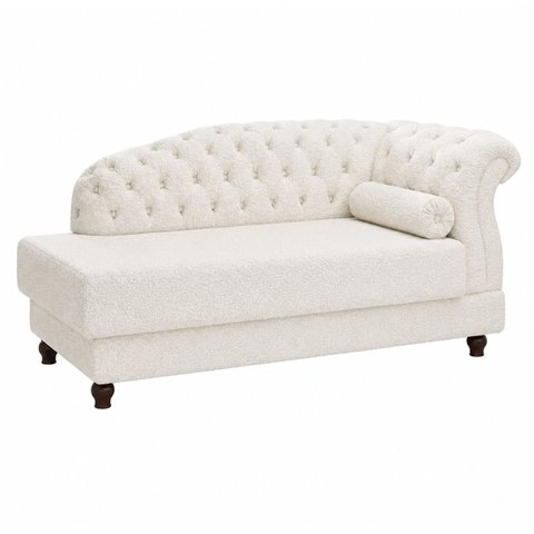 Chaise 160cm Direito Pomme Bouclé Off White - Sallar Home