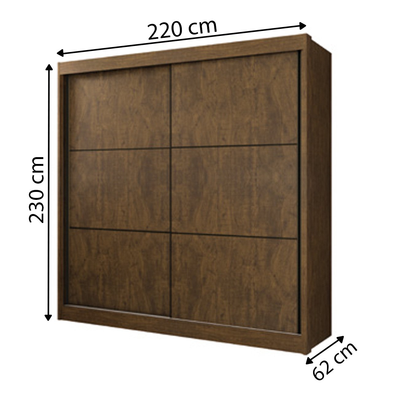 Guarda Roupa Casal com 02 Portas de Correr Cancun D'Doro Móveis - YPÊ D'DORO MÓVEIS - 3
