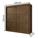 Ver imagem 3 de Guarda Roupa Casal com 02 Portas de Correr Cancun D'Doro Móveis - YPÊ D'DORO MÓVEIS