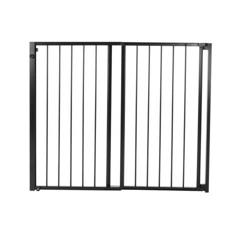 Portão de Segurança Crianças e Pet Altura 80cm X Largura 105 a 200cm Alumínio Preto