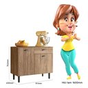 Ver imagem 3 de Balcão para Cozinha Laura C/ Tampo Carvalho Nature