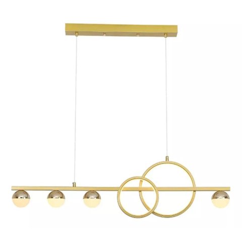Pendente Piu Dourado 95cm 34w 3000k Led - Ka008 - Bella