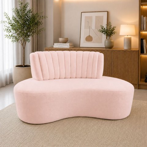 Namoradeira Mavie 160cm 2 Lugares Bouclê Design Orgânico