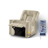 POLTRONA DO PAPAI MASSAGEM RECLINÁVEL SUEDE BEGE - 1