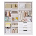 Ver imagem 6 de Guarda Roupa de Bebê 4 Portas 4 Gavetas Mel Branco Espresso Móveis