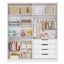 Ver imagem 5 de Guarda Roupa de Bebê 4 Portas 4 Gavetas Mel Branco Espresso Móveis