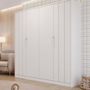 Ver imagem 1 de Guarda Roupa de Bebê 4 Portas 4 Gavetas Mel Branco Espresso Móveis