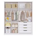 Ver imagem 7 de Guarda Roupa de Bebê 4 Portas 4 Gavetas Mel Branco Espresso Móveis