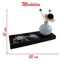 Ver imagem 2 de Conjunto Bandeja com Difusor Porta Velas Jardim Zen Madeira 12cm