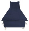 Ver imagem 3 de Sofa Cama Chaise Bicama Reclinavel Sala Lavinia Suede:Azul-Marinho/Suede