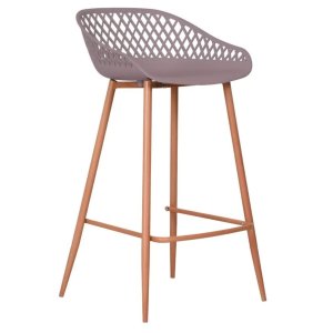 Banqueta Noma Média com Estrutura em Aço:cardo - Camurça