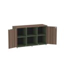Ver imagem 5 de Armário Credenza 2 Portas Pivotante P25 Verde/Salvia/Walnut