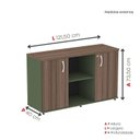Ver imagem 4 de Armário Credenza 2 Portas Pivotante P25 Verde/Salvia/Walnut