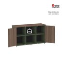 Ver imagem 7 de Armário Credenza 2 Portas Pivotante P25 Verde/Salvia/Walnut