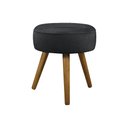 Ver imagem 3 de Conjunto 2 Poltronas Decorativas Opala e 1 Puff Redondo Pés Palito Suede Cinza UlissesDecor
