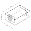 Ver imagem 4 de Mesa de Centro Frizz Cinamomo/off White com Tampo de Vidro - Madetec