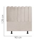 Ver imagem 2 de Cabeceira Estofada Alanis 90CM Solteiro Suede Bege - D A DECOR