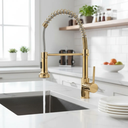 Ver imagem 2 de Torneira Gourmet Cozinha Alta Moderna Misturador Monocomando:dourada