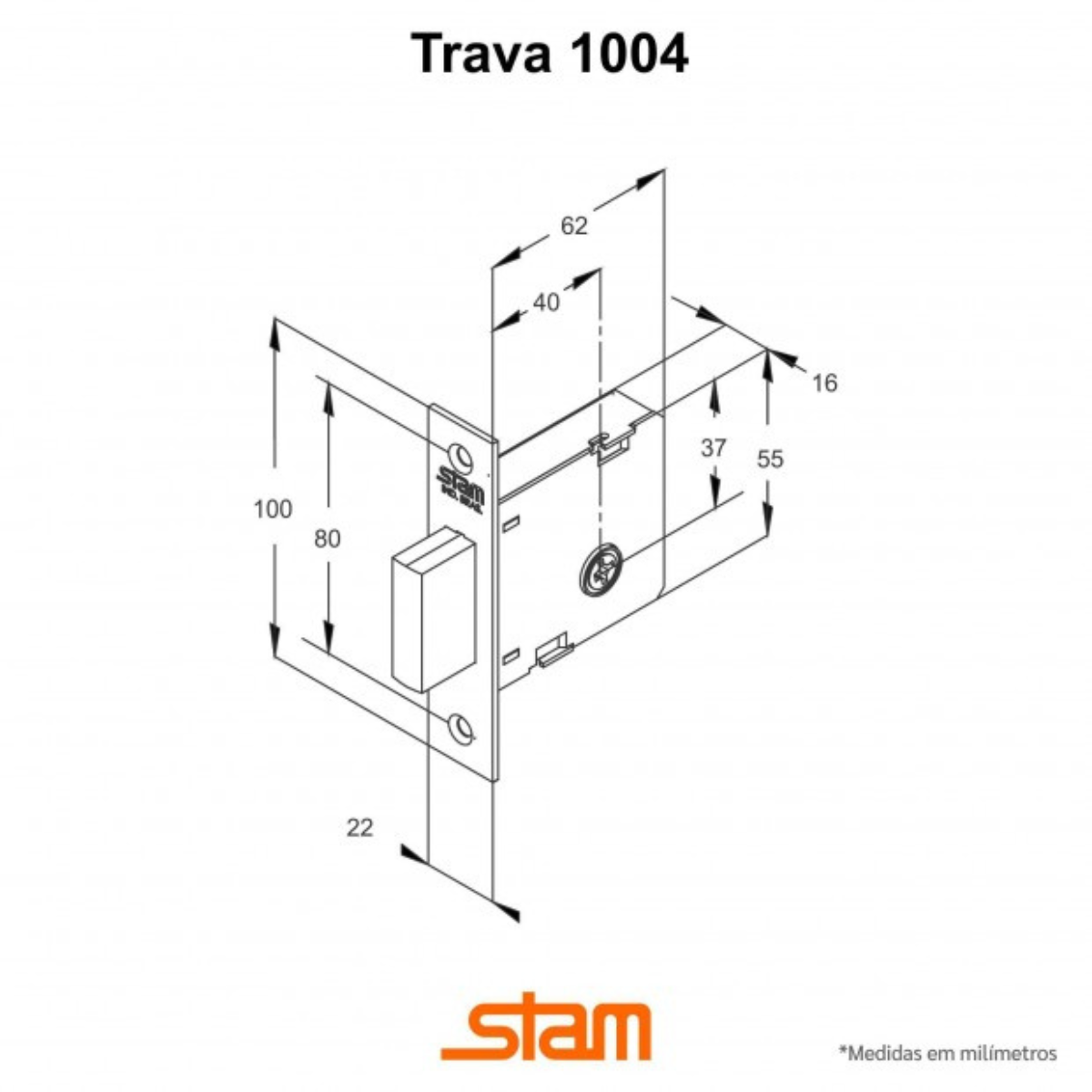 Fechadura Porta Stam 1004 Par Roseta Redonda Tetra Externa Inox - 3