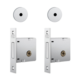 Fechadura Porta Stam 1004 Par Roseta Redonda Tetra Externa Inox - 1