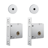 Fechadura Porta Stam 1004 Par Roseta Redonda Tetra Externa Inox - 1