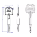 Ver imagem 2 de Fechadura Porta Stam 1004 Par Roseta Redonda Tetra Externa Inox