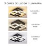Luminária Led Moderna Quadrada 26w Bivolt 3 em 1 - 5