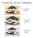 Ver imagem 5 de Luminária Led Moderna Quadrada 26w Bivolt 3 em 1
