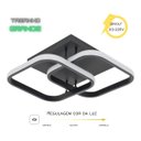 Ver imagem 2 de Luminária Led Moderna Quadrada 26w Bivolt 3 em 1