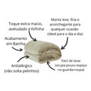 Ver imagem 3 de Cobertor de Manta Microfibra Solteiro:CAQUI